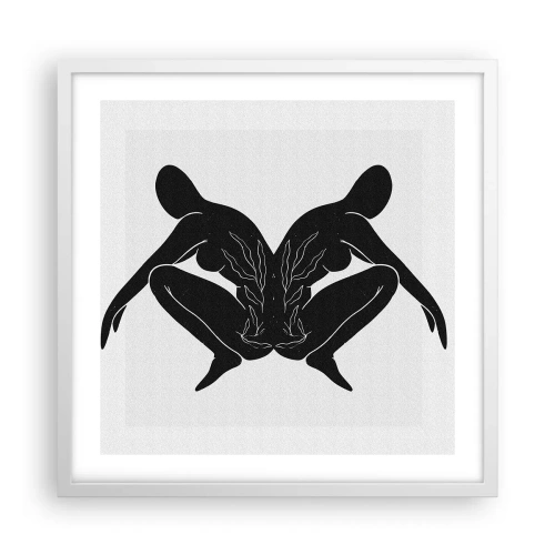 Affisch i vit ram - En delad själ - 50x50 cm