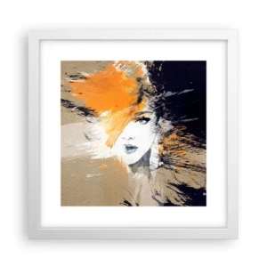 Affisch i vit ram - Och så blir det ljus - 30x30 cm