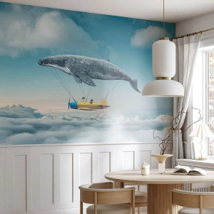 Fototapet Premium Sand - Varför inte? - Val, Barn, Plan - 100x70 cm