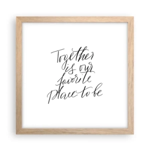 Affisch i ram av ljusek - Känner du också det? - 30x30 cm