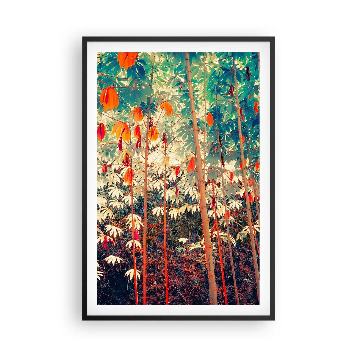 Affisch i svart ram - Lövbladens hemlighetsfulla liv - 61x91 cm