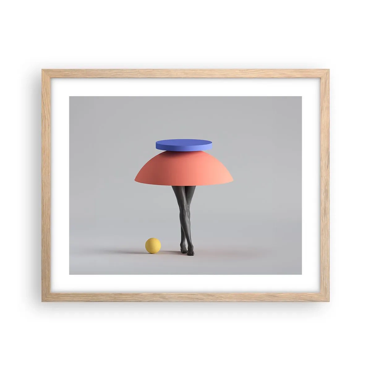 Affisch i ram av ljusek - Surrealistisk komposition - 50x40 cm