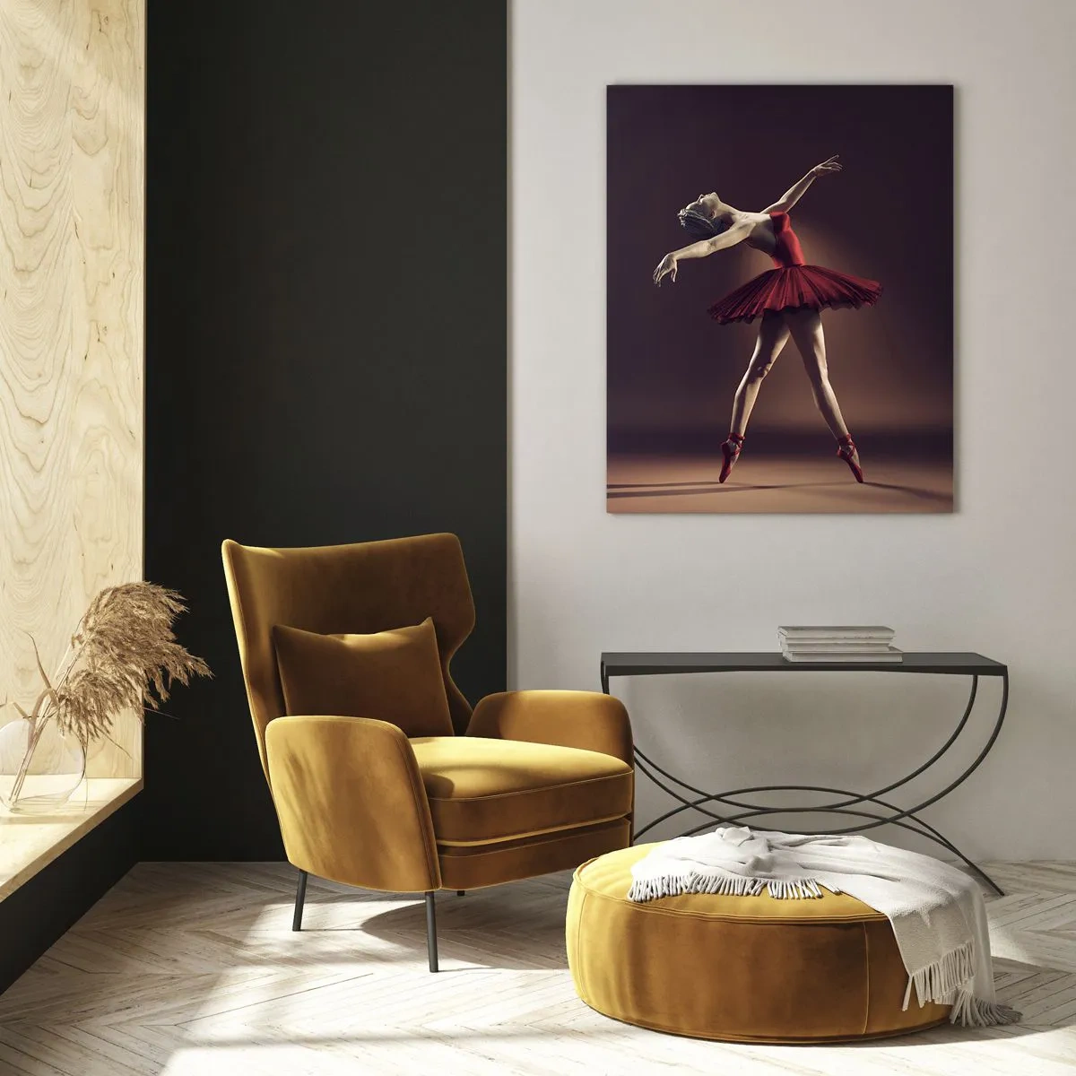 Glastavla - Bild på glas - Prima ballerina - 50x70 cm