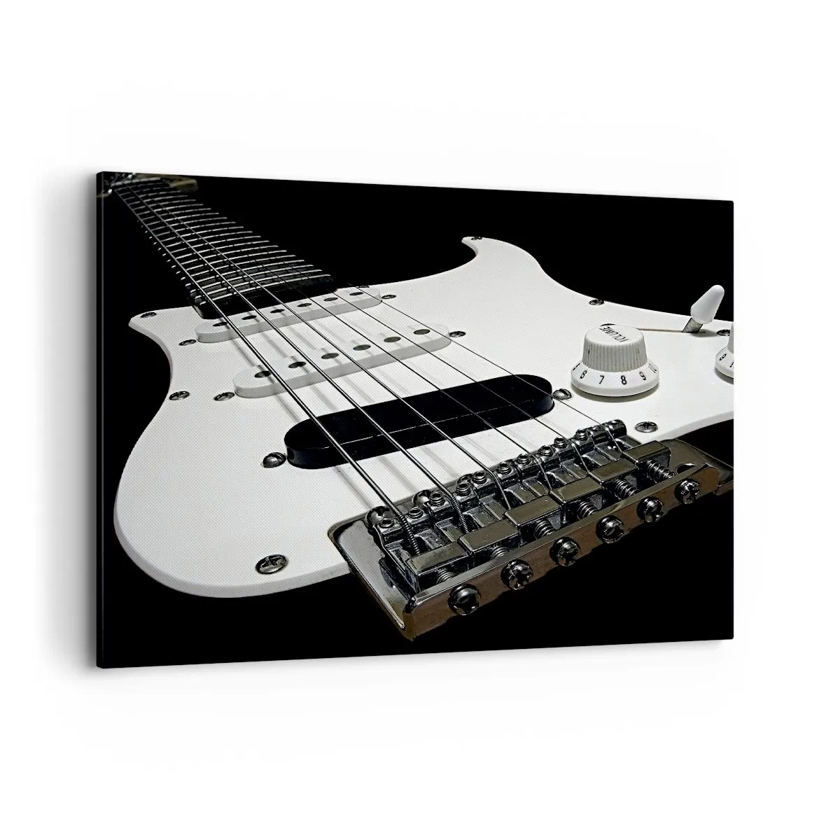 Canvastavla - Bild på duk - Ljud gömt i vitt - 100x70 cm