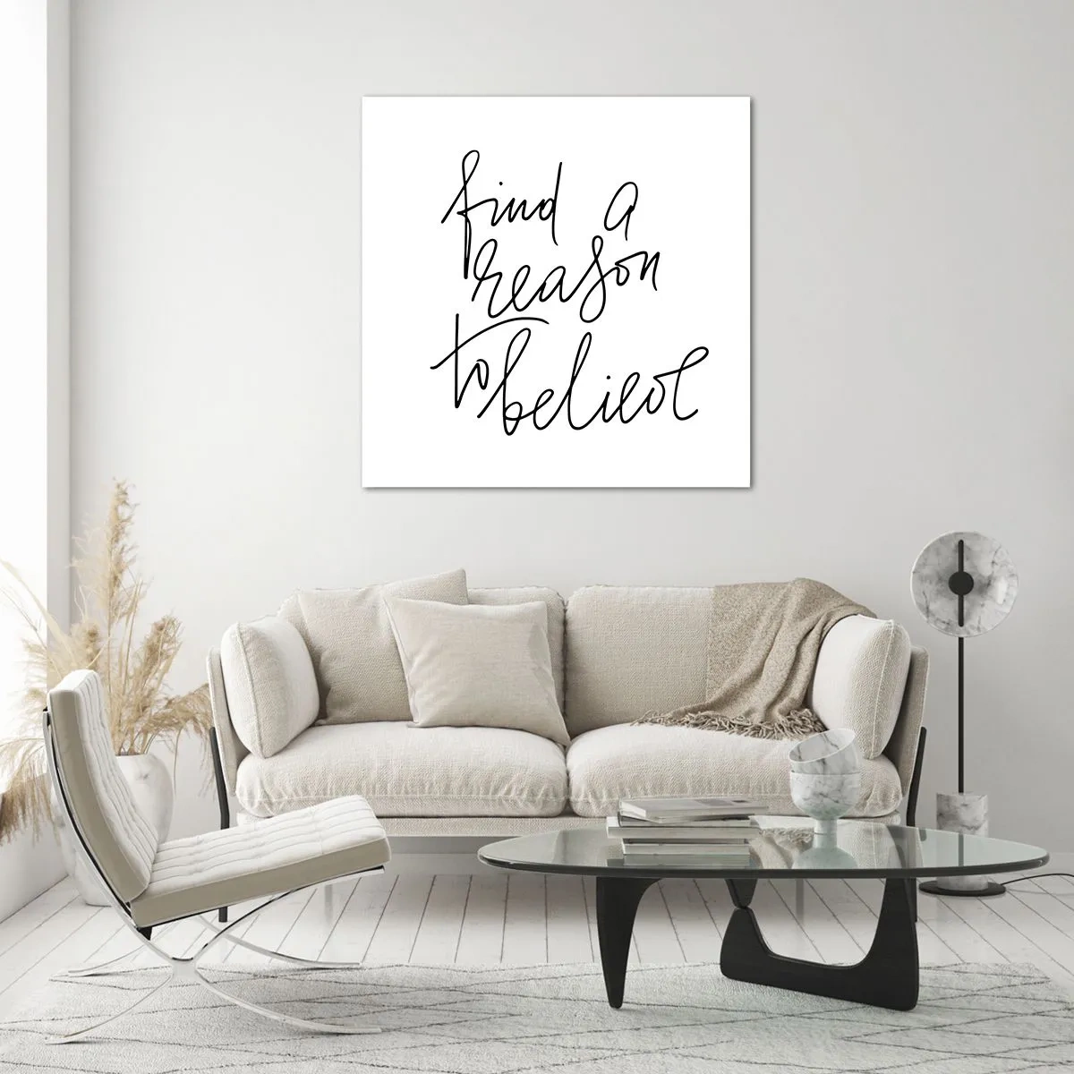 Glastavla - Bild på glas - Det är möjligt - 40x40 cm