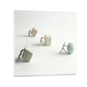 Glastavla - Bild på glas - Livet leker - 40x40 cm