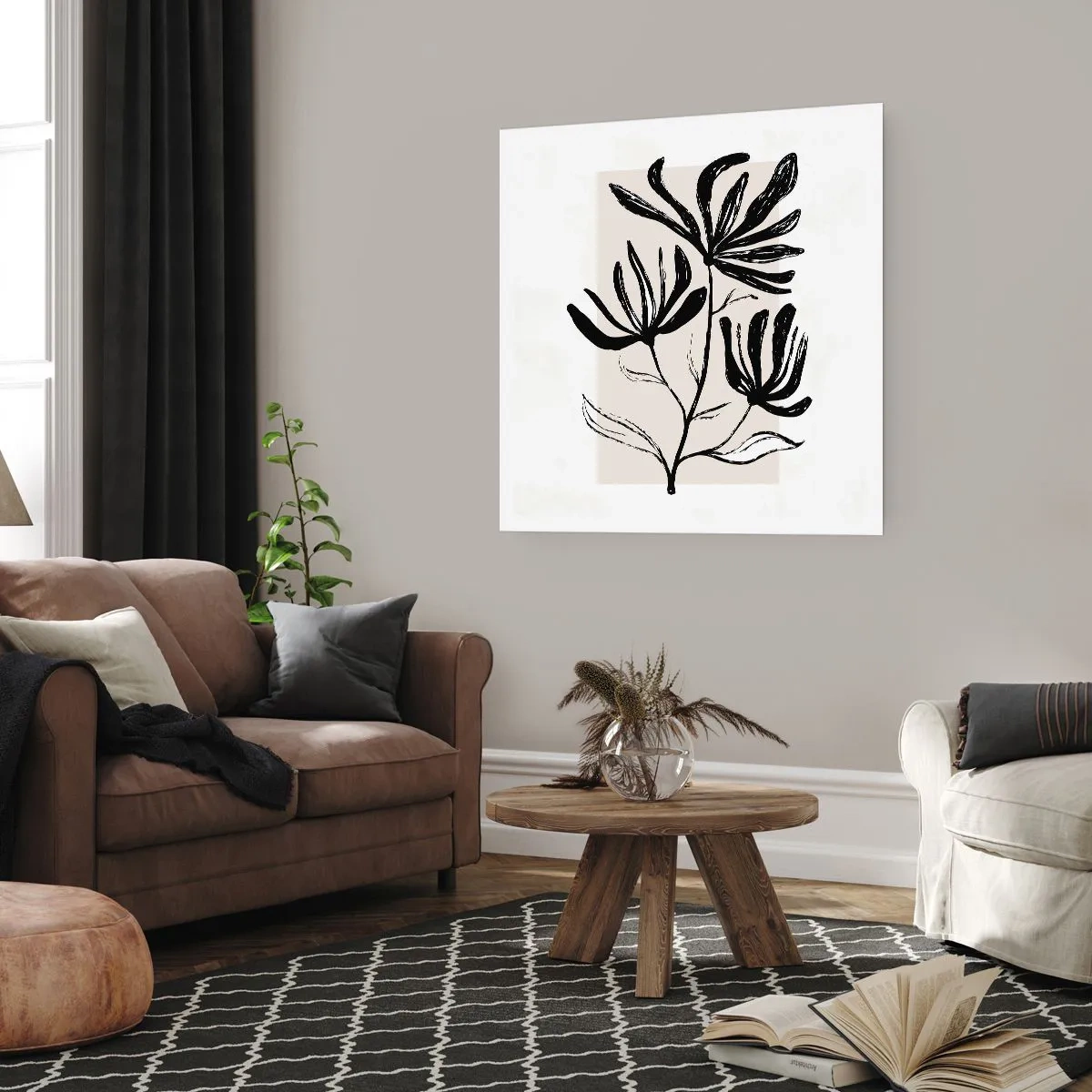 Affisch - Skiss för ett herbarium - 40x40 cm