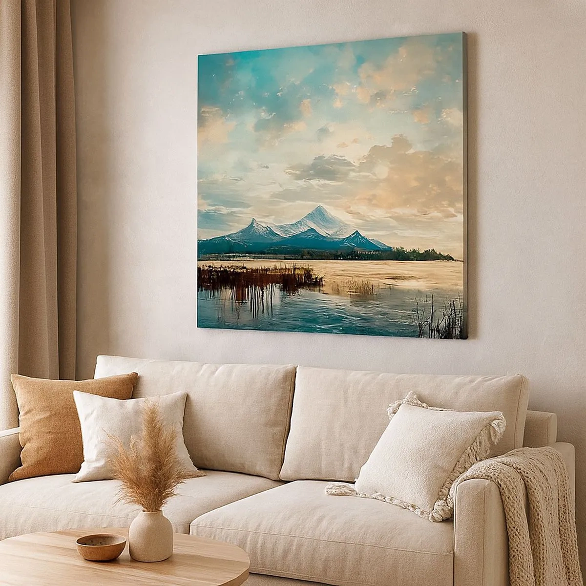 Canvastavla - Bild på duk - Under himlens skydd - 30x30 cm