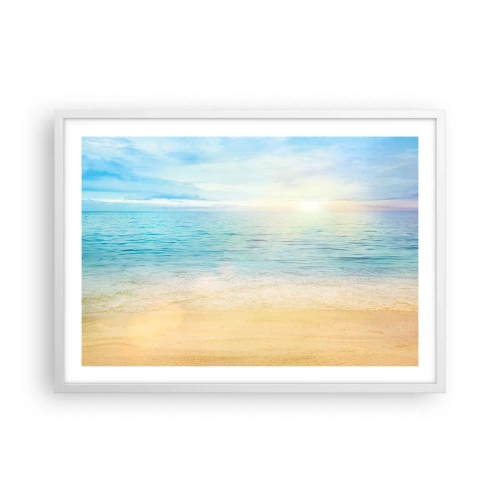 Affisch i vit ram - Det stora blåa - 70x50 cm