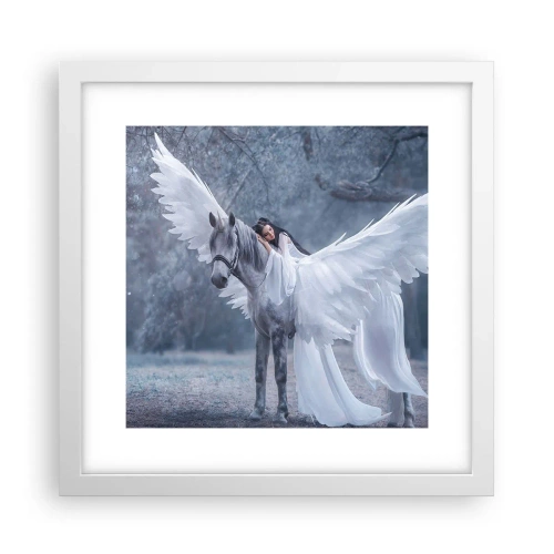 Affisch i vit ram - En stund full av inspiration - 30x30 cm