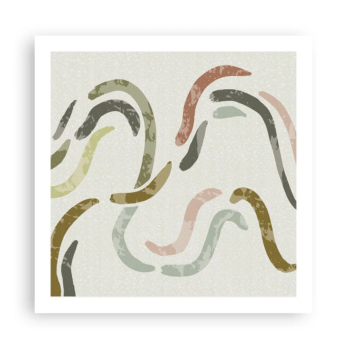 Affisch - Abstraktionens glada dans - 60x60 cm
