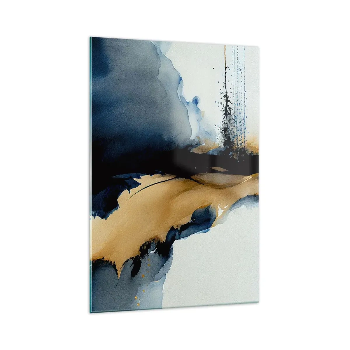 Glastavla - Bild på glas - Bakom ridån - 70x100 cm