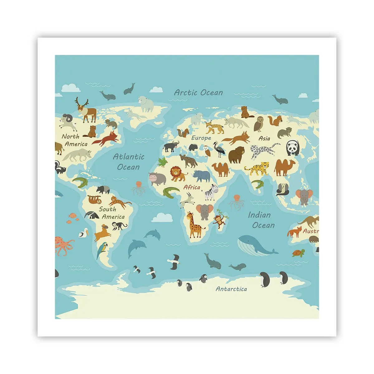 Affisch - Goda grannar - 60x60 cm