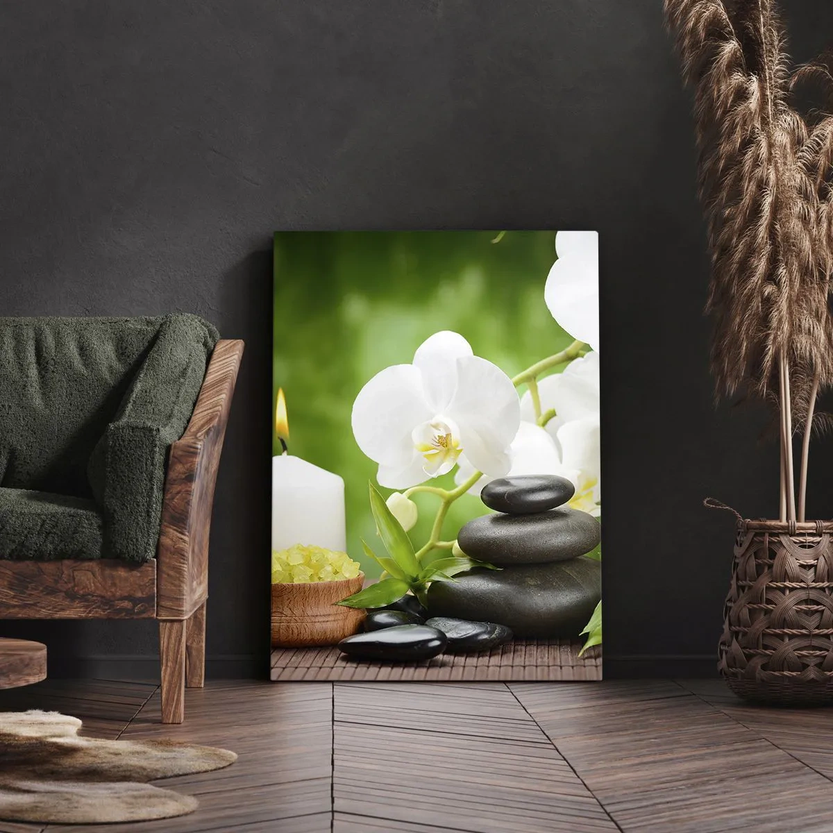 Canvastavla - Bild på duk - Doftande, blommig och lätt beröring - 50x70 cm