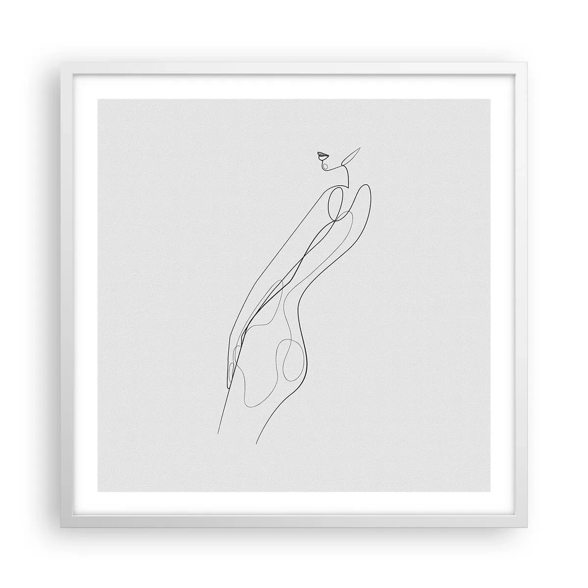 Affisch i vit ram - Bara en utfästelse - 60x60 cm