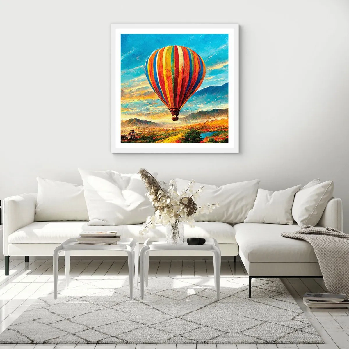 Affisch i vit ram - I tystnad ser man mer - 50x50 cm