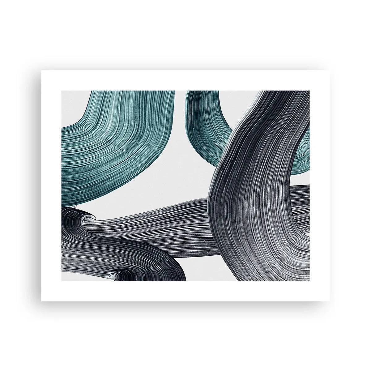 Affisch - Smaragd och svarta spår - 50x40 cm