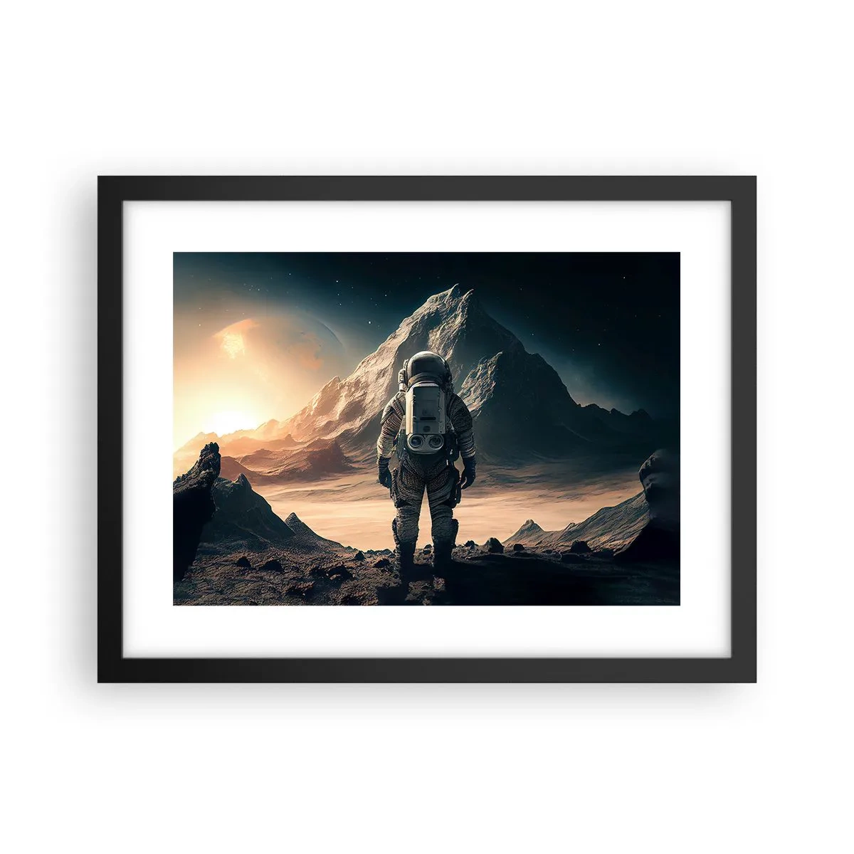 Affisch i svart ram - En ny utmaning - 40x30 cm