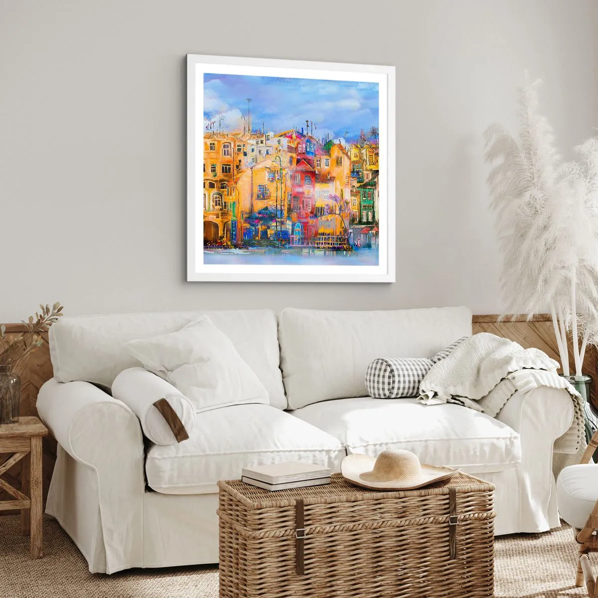 Affisch i vit ram - Vi är tillsammans - 40x40 cm