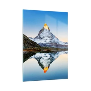 Glastavla - Bild på glas - Två världar - 50x70 cm