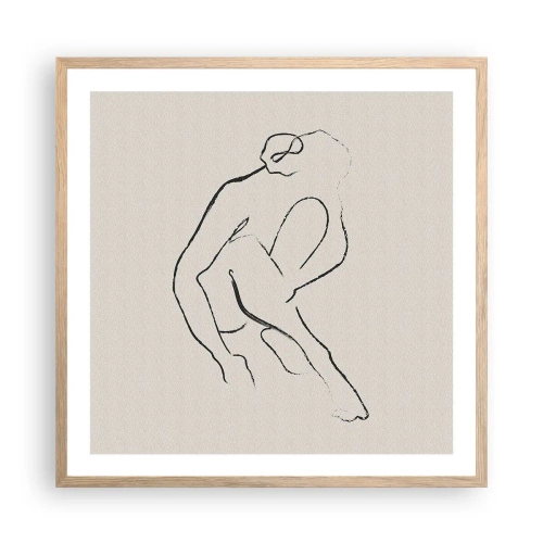 Affisch i ram av ljusek - Intim skiss - 60x60 cm