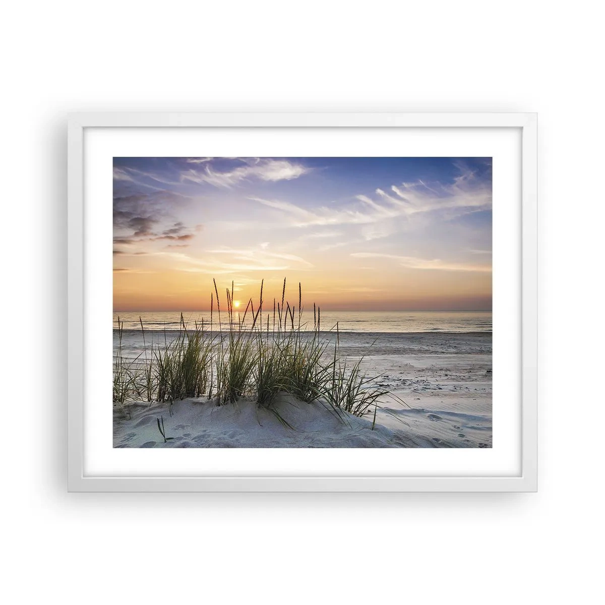 Affisch i vit ram - Titta, tänk, känn - 50x40 cm