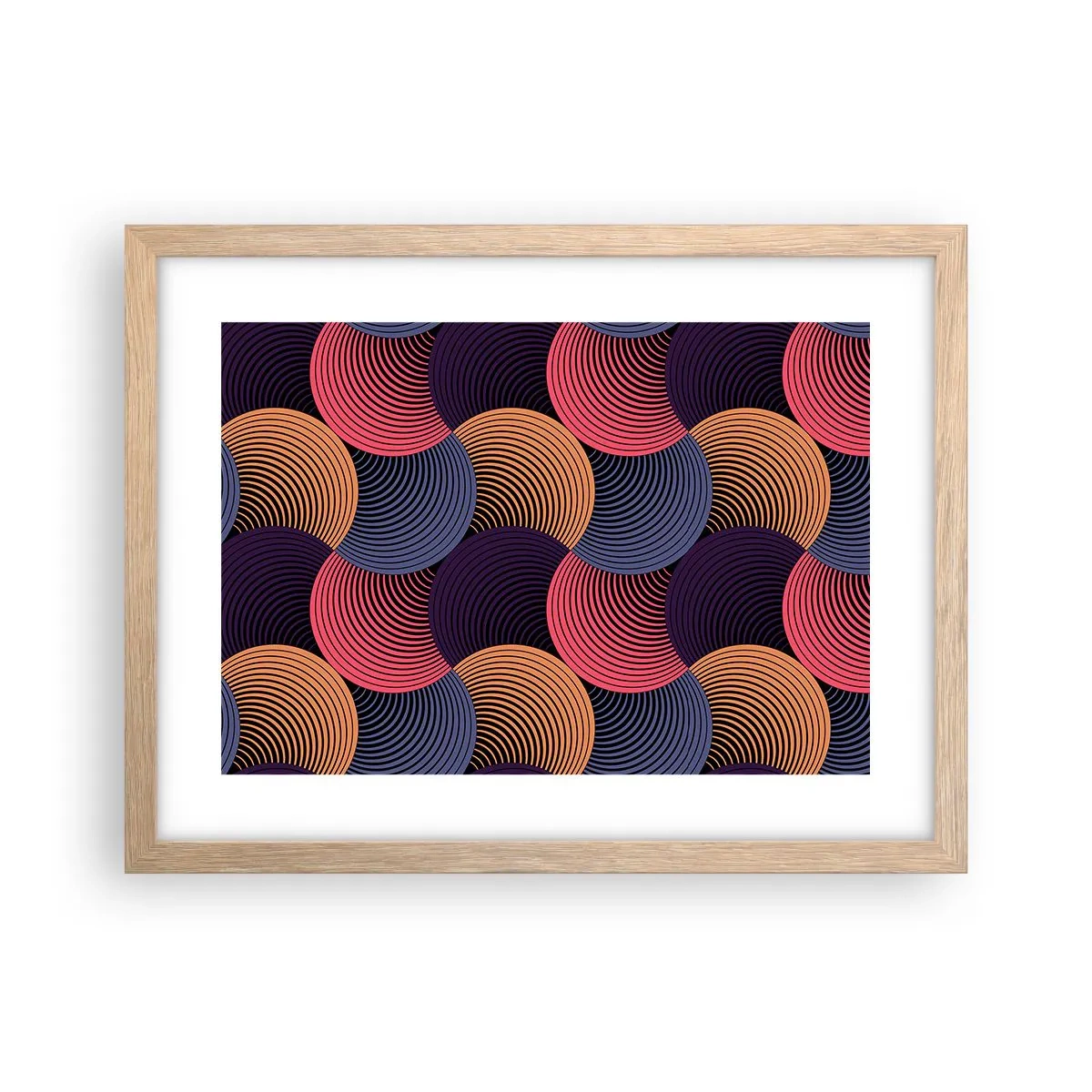 Affisch i ram av ljusek - I en cirkulär rytm - 40x30 cm