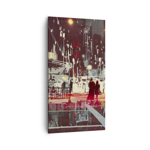 Canvastavla - Bild på duk - Storstads passage - 55x100 cm