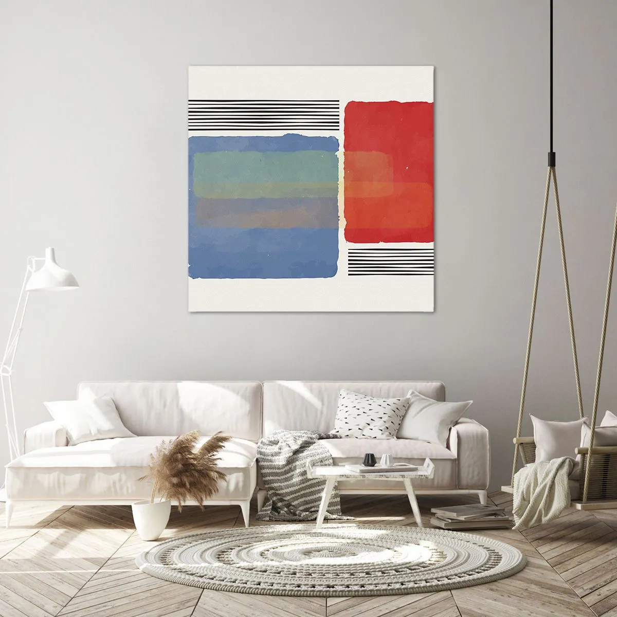 Canvastavla - Bild på duk - Geometrins anda - 70x70 cm