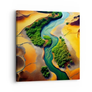 Canvastavla - Bild på duk - Livgivande flod - 30x30 cm