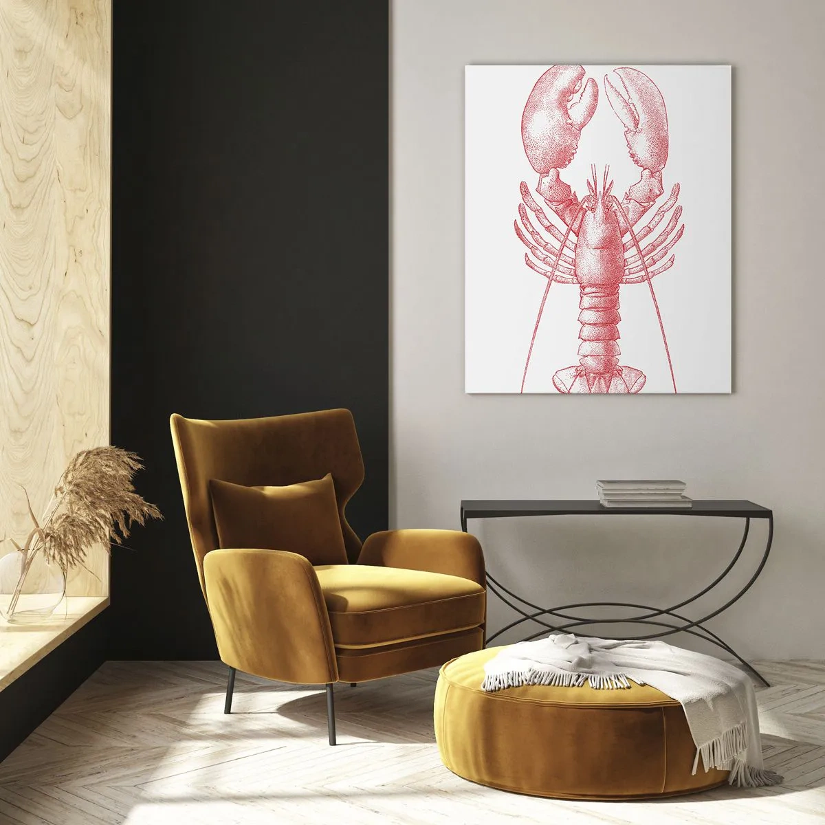 Glastavla - Bild på glas - Hummer värdig Homer - 50x70 cm