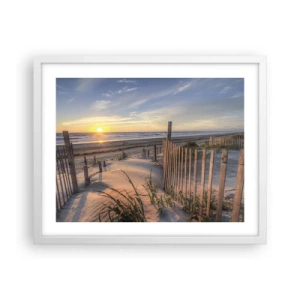 Affisch i vit ram - Vindens sken och skugga - 50x40 cm