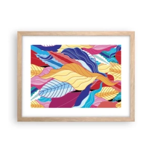 Affisch i ram av ljusek - Färgglad röra - 40x30 cm