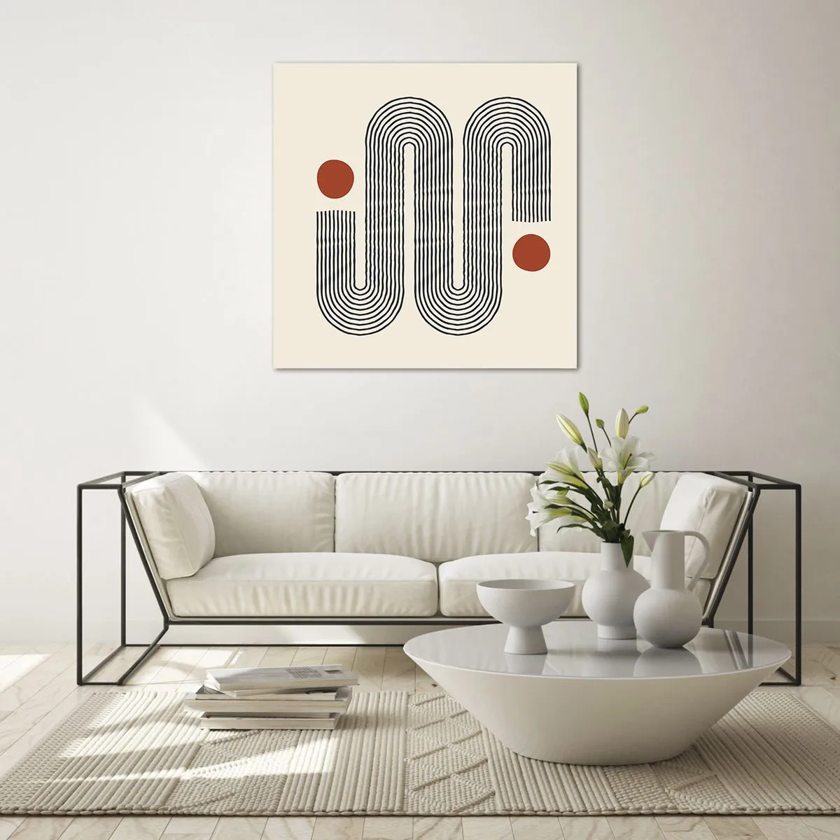 Glastavla - Bild på glas - från början till slutet - 50x50 cm