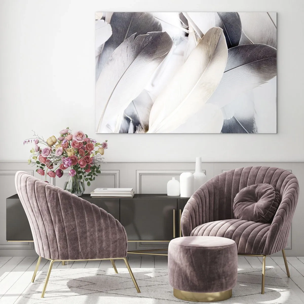Glastavla - Bild på glas - Nästan änglalik - 120x80 cm