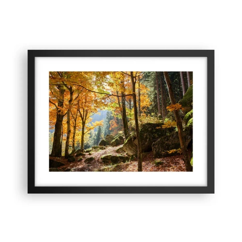 Affisch i svart ram - Dags att vila - 40x30 cm