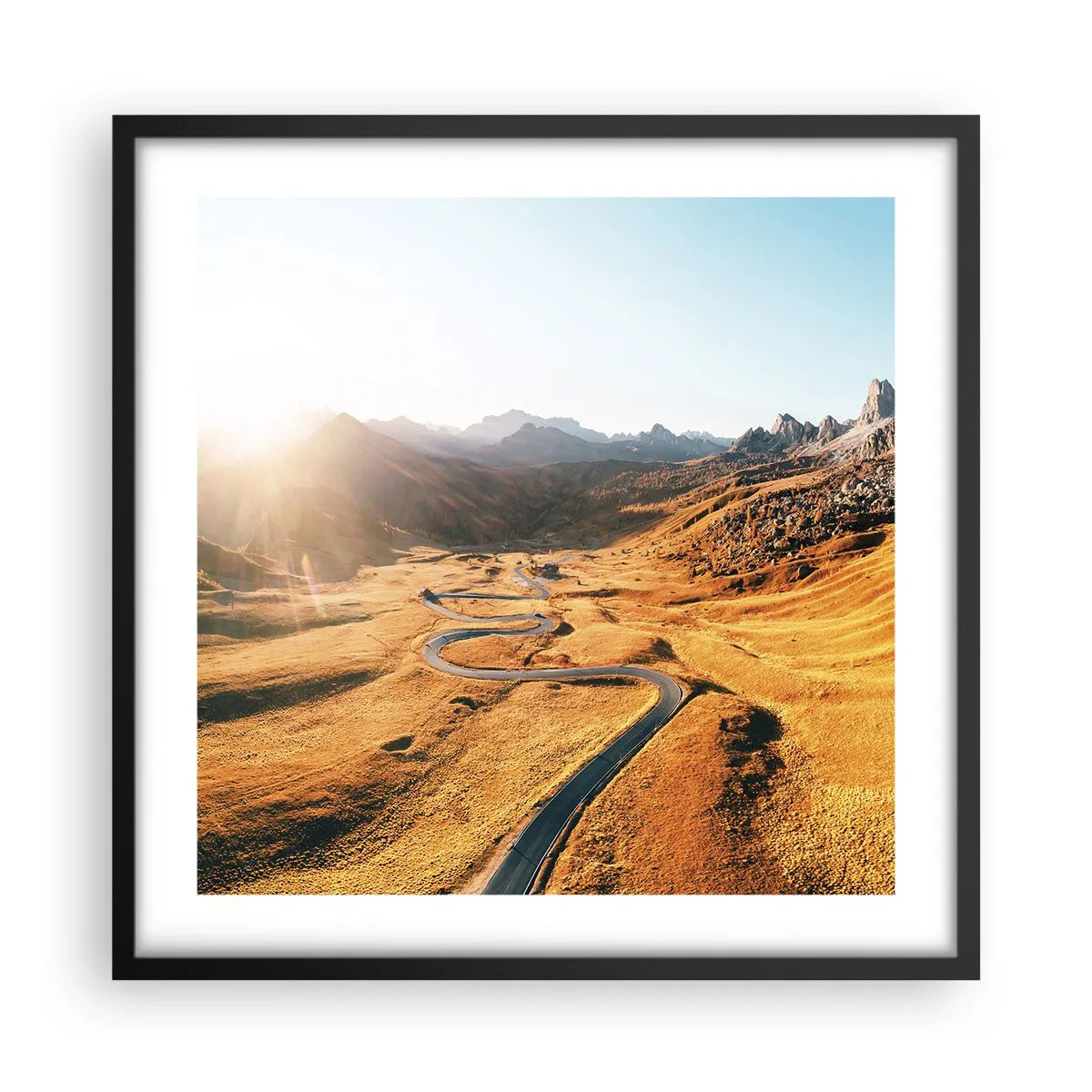 Affisch i svart ram - I gulddalen - 50x50 cm