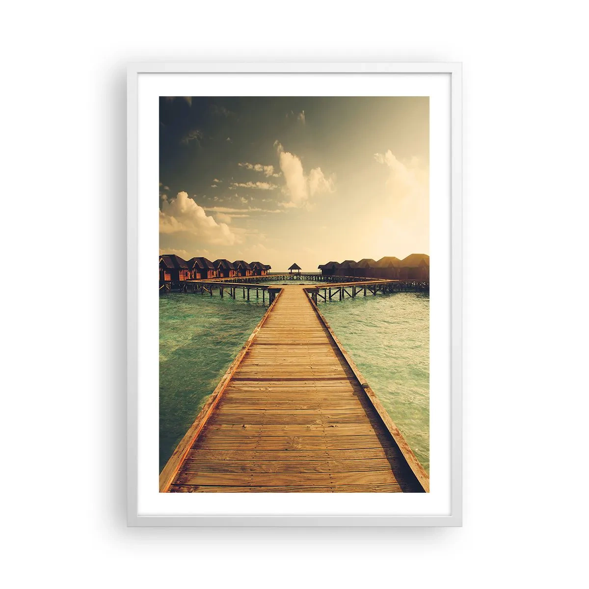 Affisch i vit ram - Varm inbjudan - 50x70 cm