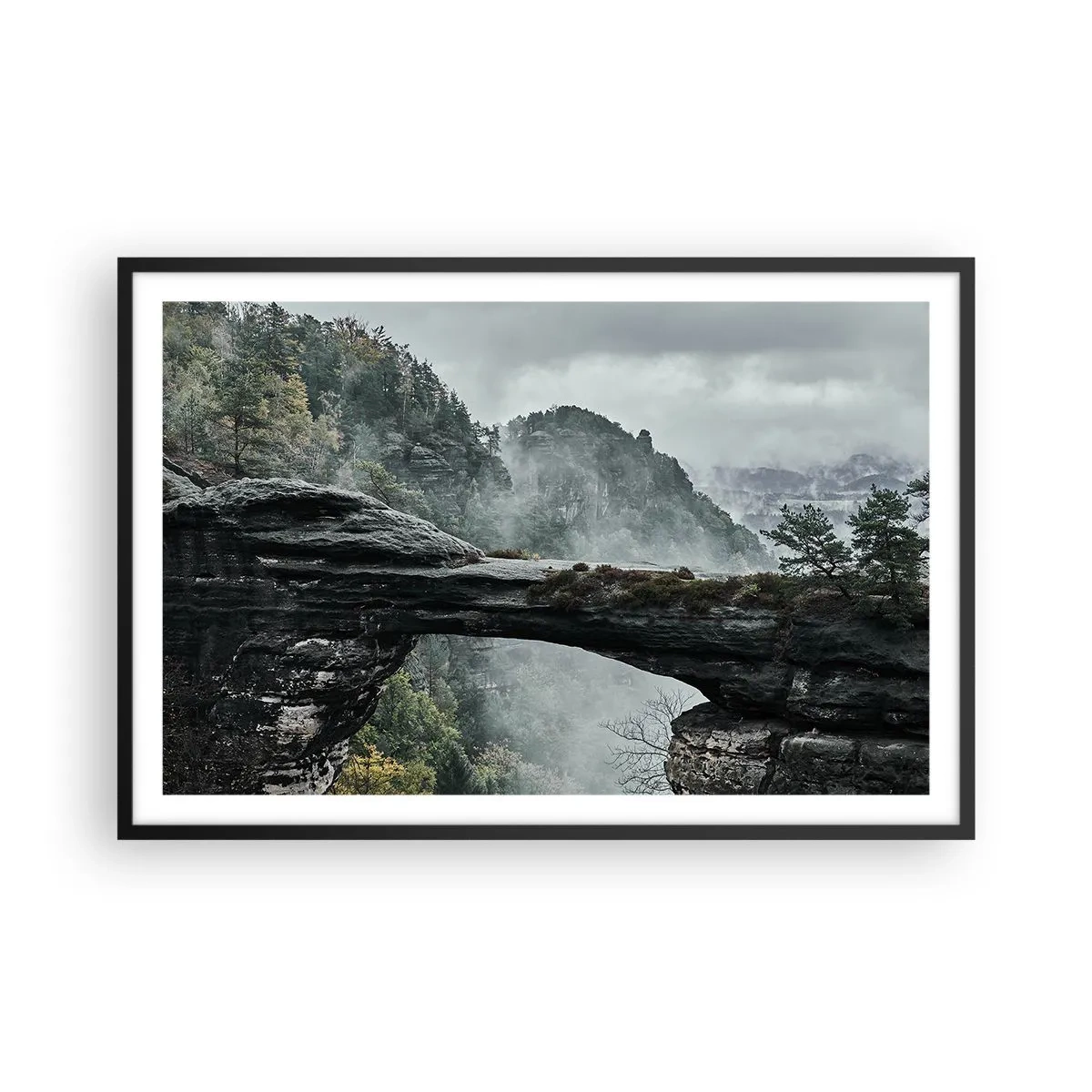 Affisch i svart ram - Äventyret är på väg att börja - 91x61 cm