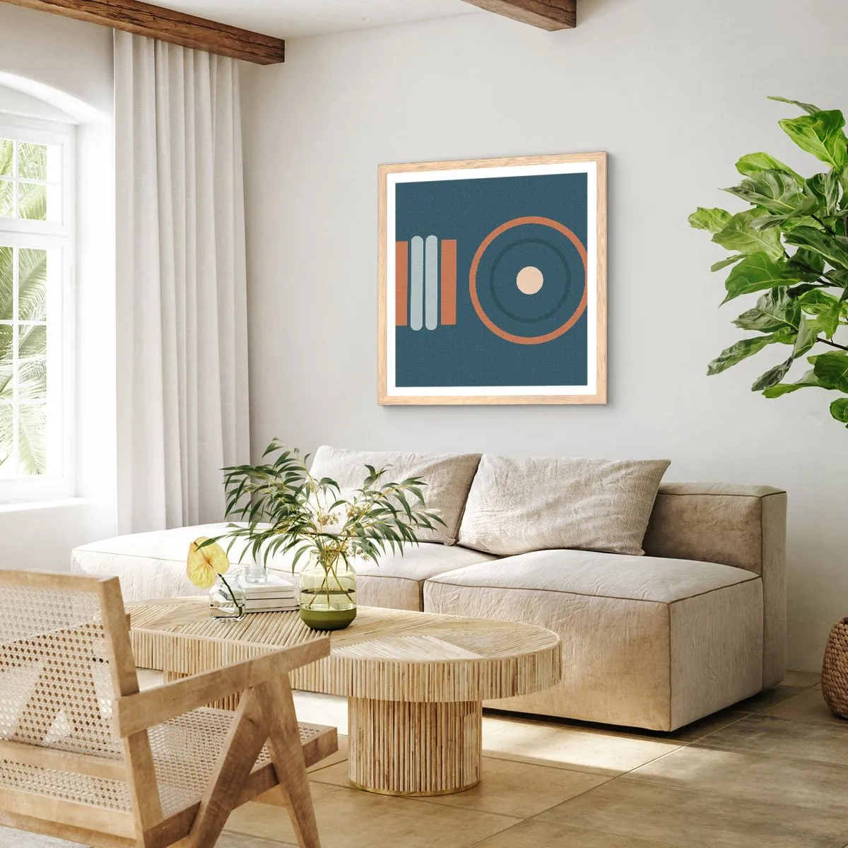 Affisch i ram av ljusek - Sakens kärna - 60x60 cm