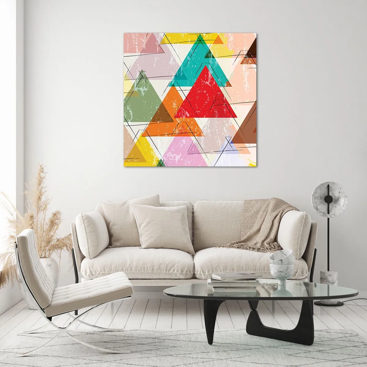 Glastavla - Bild på glas - Tre gånger tre - 70x70 cm