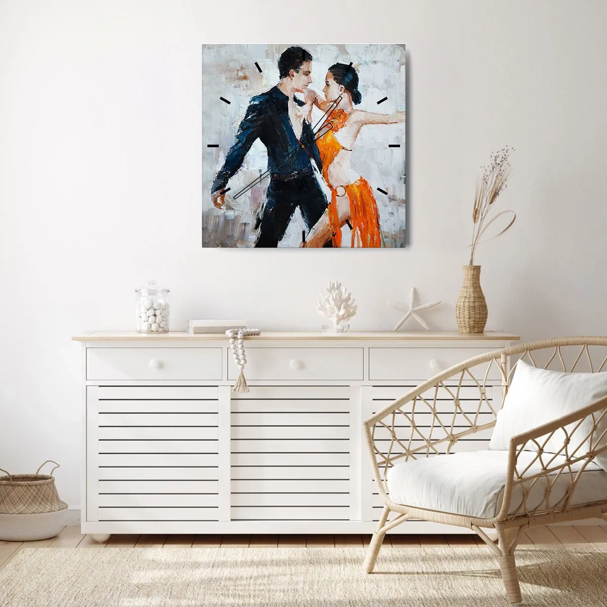 Väggklocka - Klocka på glas - Dirty dancing - 40x40 cm