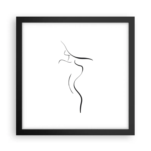 Affisch i svart ram - Svårfångad som en våg - 30x30 cm