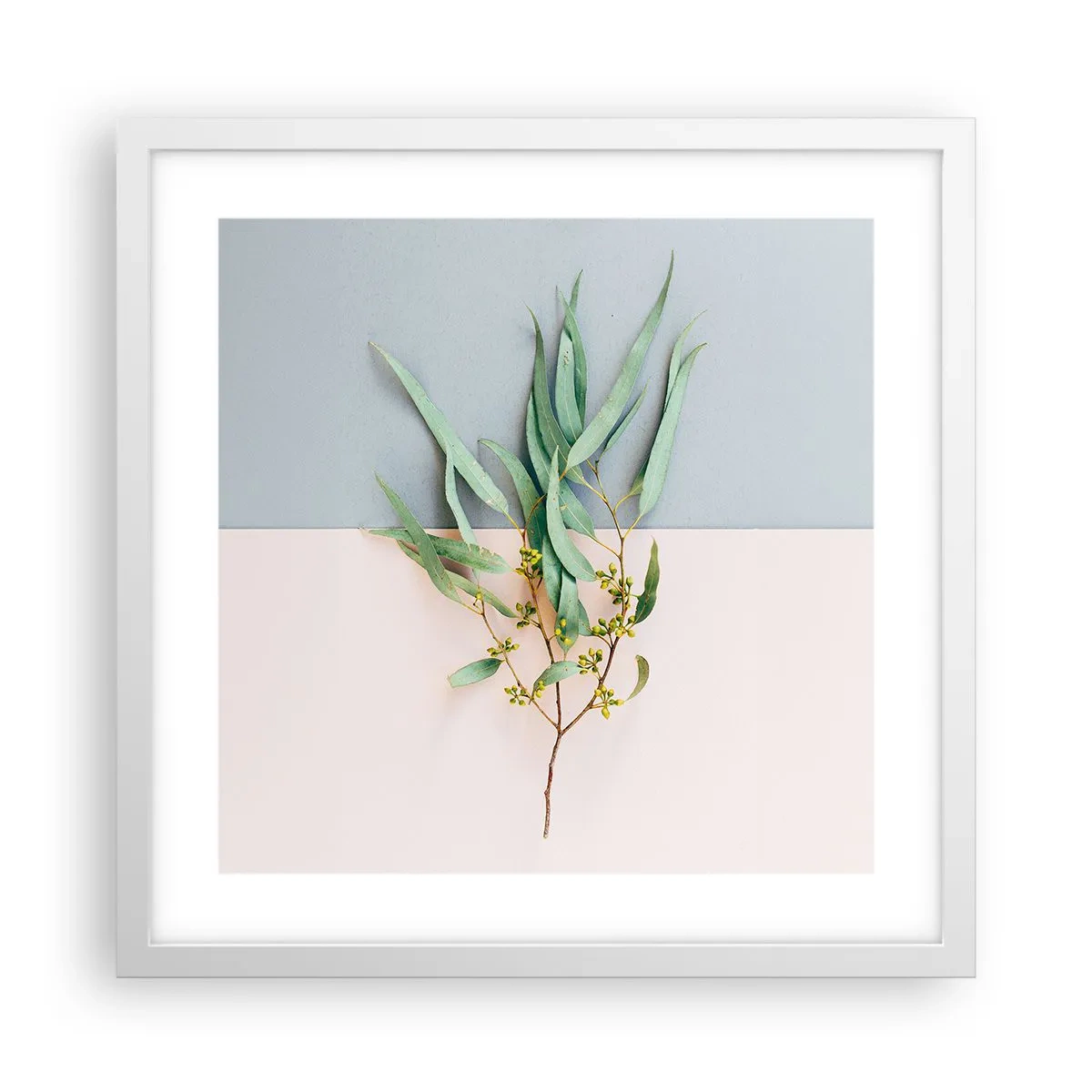 Affisch i vit ram - Pastellens subtilitet - 40x40 cm