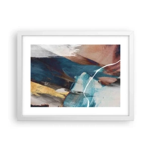 Affisch i vit ram - Med styrka och energi - 40x30 cm