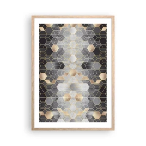 Affisch i ram av ljusek - Diamantkomposition - 50x70 cm