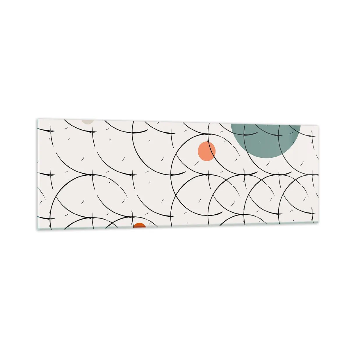 Glastavla - Bild på glas - I popkonstens anda - 90x30 cm