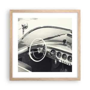 Affisch i ram av ljusek - Väder för de rika - 40x40 cm