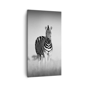 Canvastavla - Bild på duk - Men dock världen är svart-vit - 45x80 cm