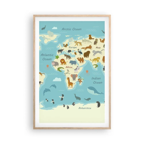 Affisch i ram av ljusek - Goda grannar - 61x91 cm